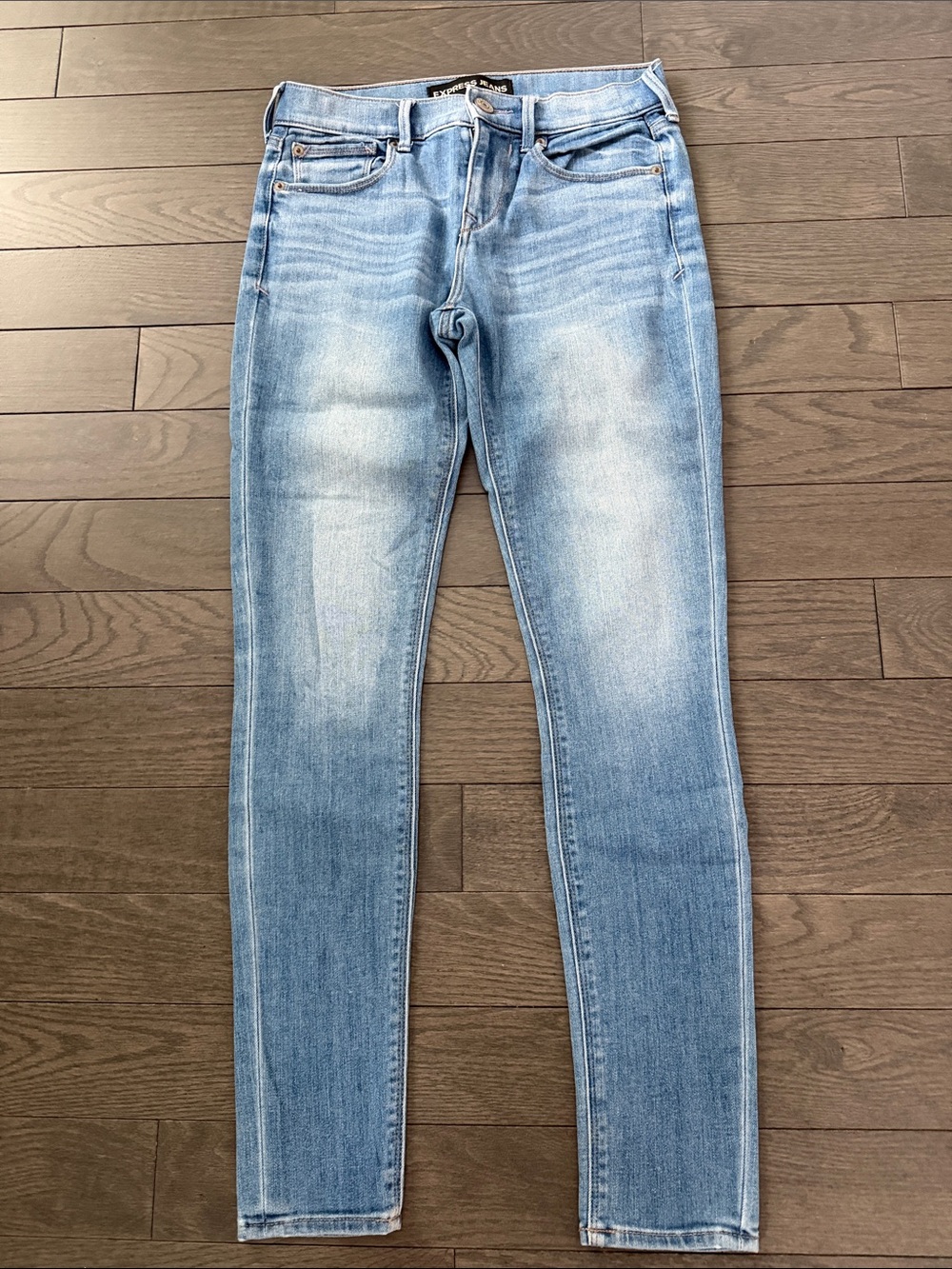 Express Light Blue Denim Skinny Jeans
